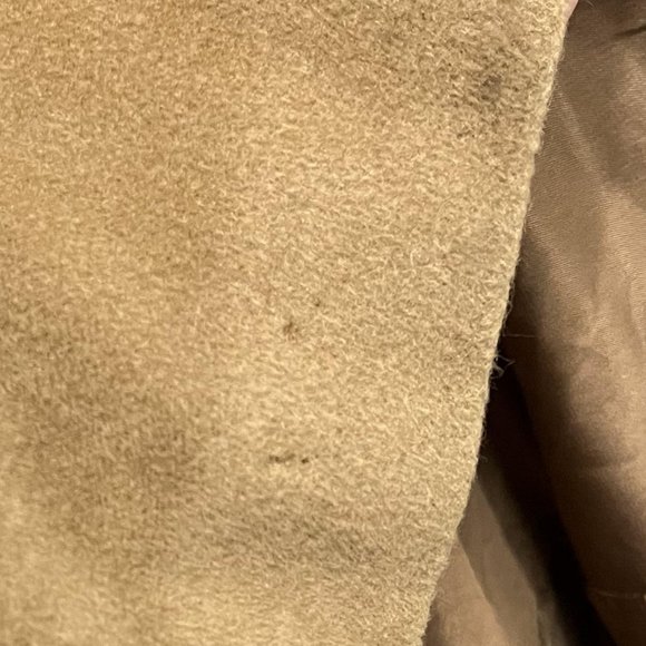 Calvin Klein Full Button Down Single Breast 100% Merino Camel Coat Women Size 6 - Picture 7 of 12